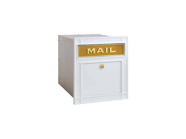 Salsbury Industries 4145p-wht Cast Aluminum Column Mailbox - Locking - Plain Door - White