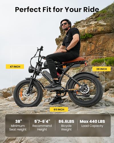 Electric Bike for Adults,Peak 1000W/1500W Motor,20/28MPH 55-150Mile ebikes for Adults with 10.4AH/13AH/26AH Battery