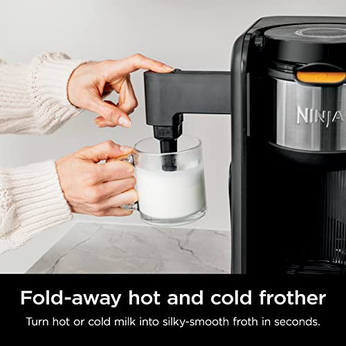 Ninja Hot and Cold Brewed System, Tea & Coffee Maker, with Auto-iQ, 6 Sizes, 5 Styles, 5 Tea Settings, 50 oz Thermal Carafe, Frother