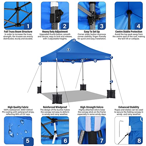 COBIZI 13x26 Pop Up Tent 13x26 Canopy with Sidewalls Heavy Duty Canopy Party Tent for Parties