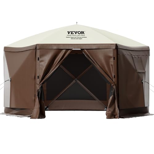 VEVOR Pop Up Gazebo Screen Tent, Pop-Up Instant Gazebo Tents with Mosquito Netting Outdoor Canopy