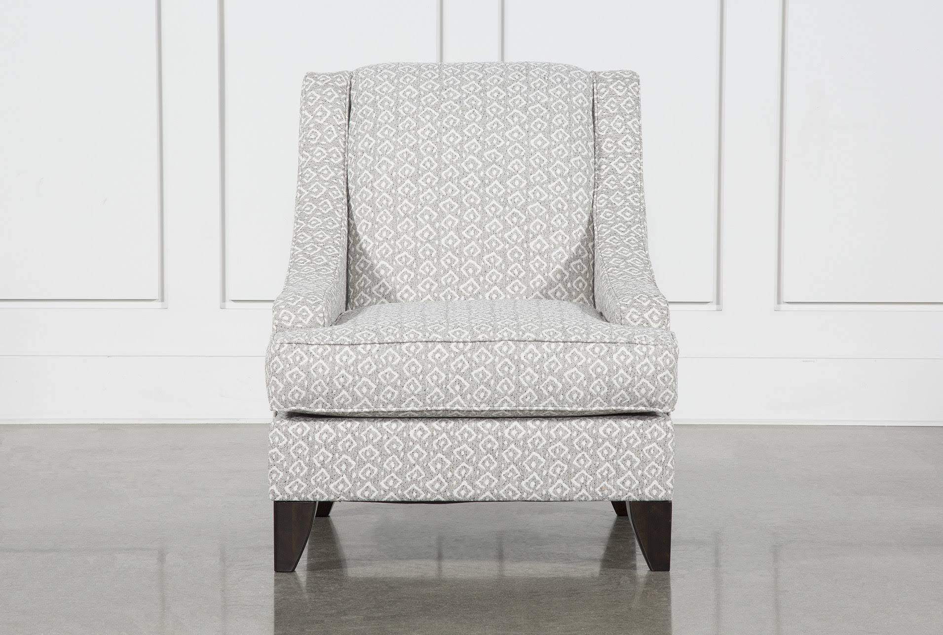 Accent Chair - Cameron II Accent Chair Casual - Grey - Fabric - Geometric - 33x22W x 35x22D x 40x22H at Living Spaces