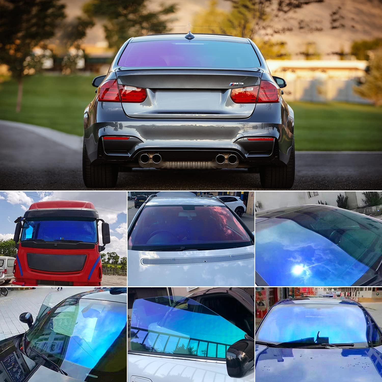 TOYOCO Window Tint Film for Cars, Car Window Tint Chameleon Color, 70% VLT Car Shade Front Windshield, Heat & UV Block and Scratch Resistant