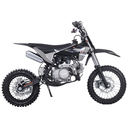 X-PRO X26 125cc Manual Clutch Dirt Bike Big Boys Pit Bike 125 Pitbike,Big 14"/12" Tires! (Blue)
