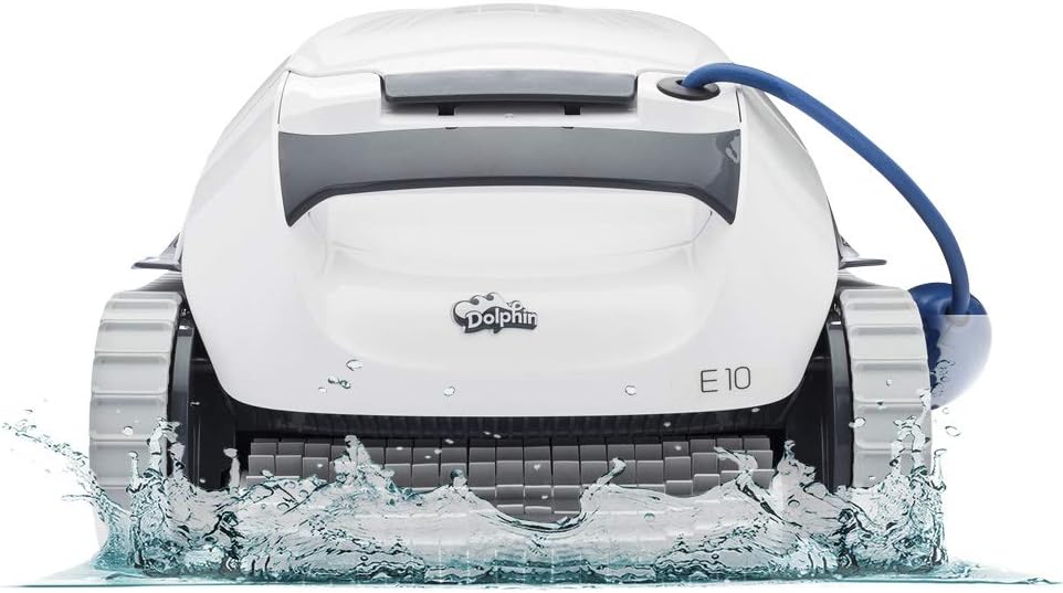 Dolphin E10 Robotic Pool [Vacuum] Cleaner - Ideal for Above Ground Swimming Pools up to 30 Feet - Powerful Suction to Pick up Small Debris