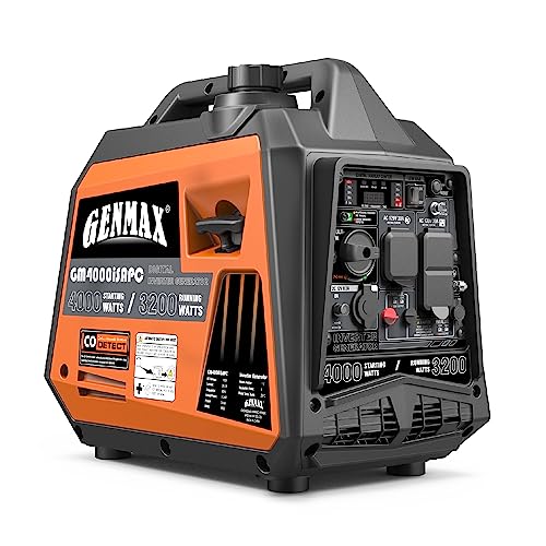 GENMAX Generator，EPA Compliant, Eco-Mode Feature, Ultra Lightweight for Backup Home Use & Camping