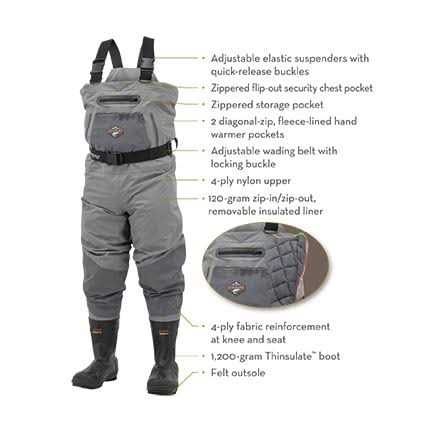 Frogg Toggs Steelheader Reinforced Nylon Insulated Bootfoot Felt Wader - Sports Supplies Online Store
