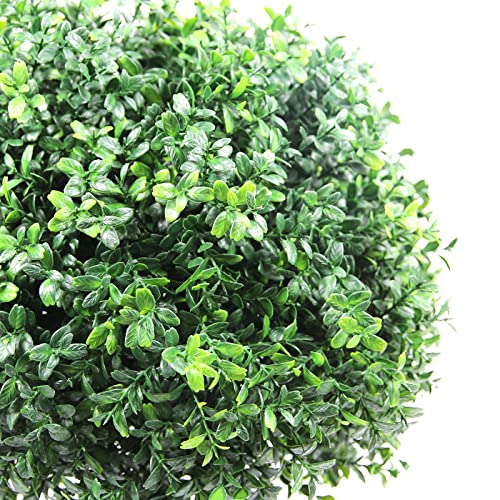 Sunnyglade 21.6” Tall Artificial Lavender Topiary Ball Tree Set of 2 Pack Potted Bushes UV Resistant Potted Plants for Indoor Outdoor Home