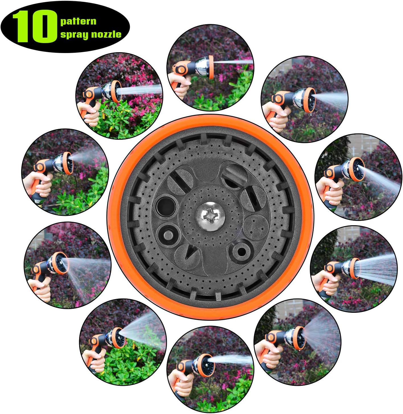 ESOHOSE Expandable Garden Hose 100FT, Water Hose For Lawns And Pet Care, 100 Foot Collapsible Hose, Outdoor Hoses That Shrink, Hoses For Yard (100)