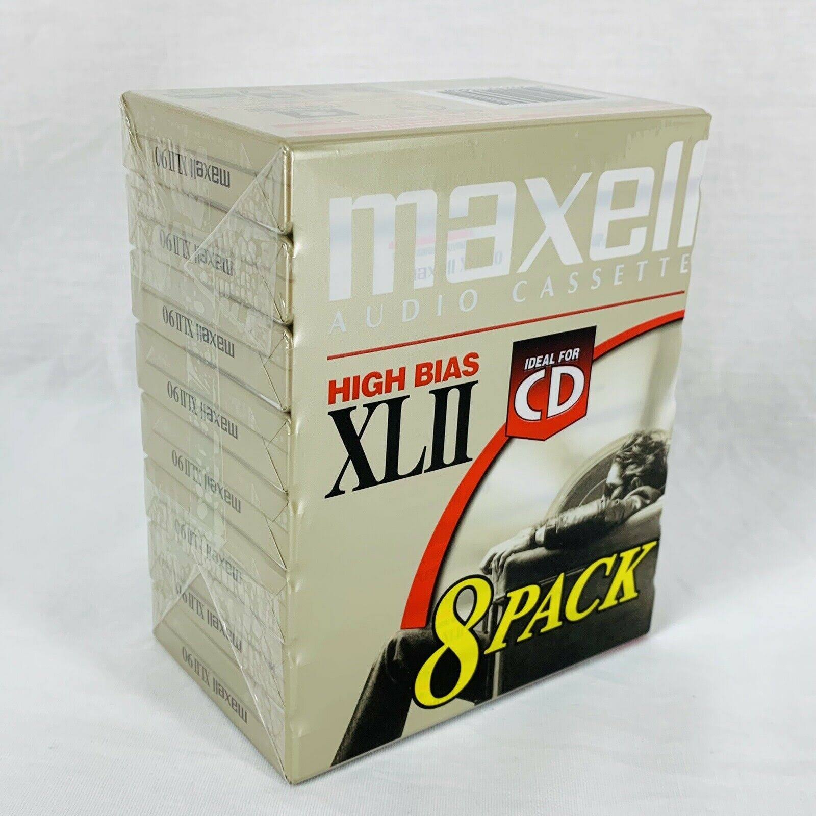 Maxell XLII Audio Cassettes - 8 Pack -90 Minute- High Bias
