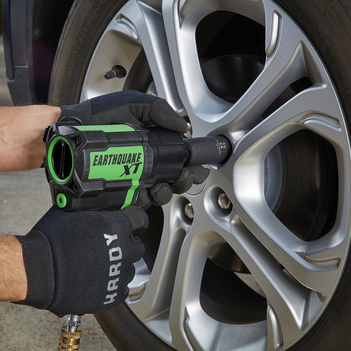 EARTHQUAKE XT 1/2 in. Composite Air Impact Wrench, Twin Hammer, 1200 ft-lbs, Purple