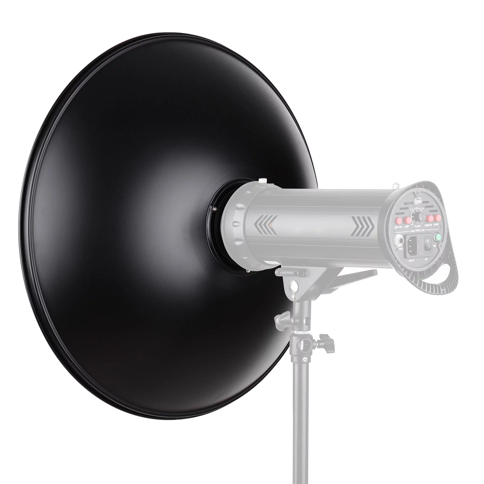 22 Inch Beauty Dish Studio Photography Reflector Diffuser with Honeycomb Soft Cloth for Bowens Mount Speedlite Strobe (White Internal Surface)