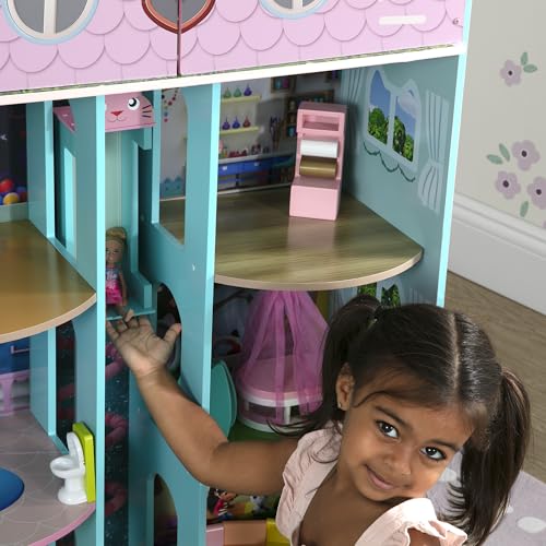 Gabby’s Dollhouse Purrfect Playhouse by Delta Children – Features Sounds & Light Up Ears - Includes 20 Accessories - Fits 8-inch Dolls
