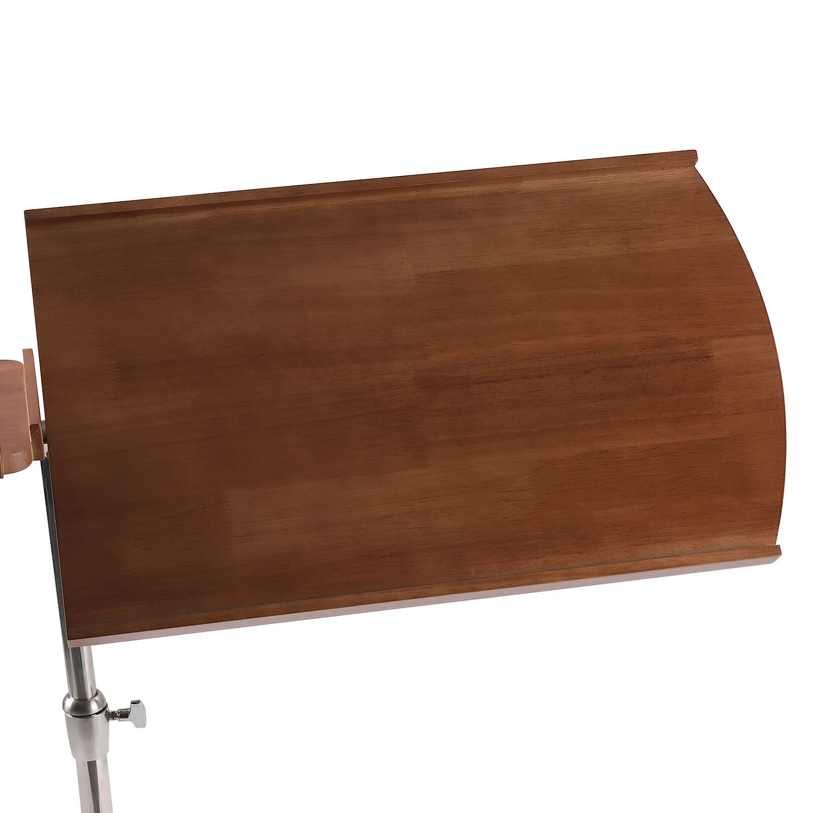 Miumaeov Swivel TV Tray Table C Shape Couch Sofa Table Tray Table Height & Tabletop Adjustable Solid Wood Oversized Table Laptop Desk End Table for