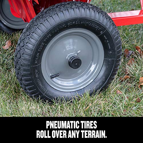 CRAFTSMAN, CMXGZBF7124355, 750-lb Capacity Steel Tow Behind Dump Cart, 12 Cubic Feet Capacity, Removable Tailgate - Garden Utility Trailer