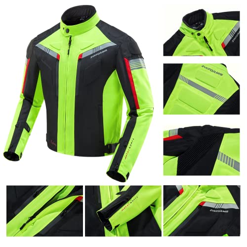 Motorcycle Jacket Motorbike Biker Waterproof Jackets Windproof Full Body Protective Gear Armoured Summer Winter for Men