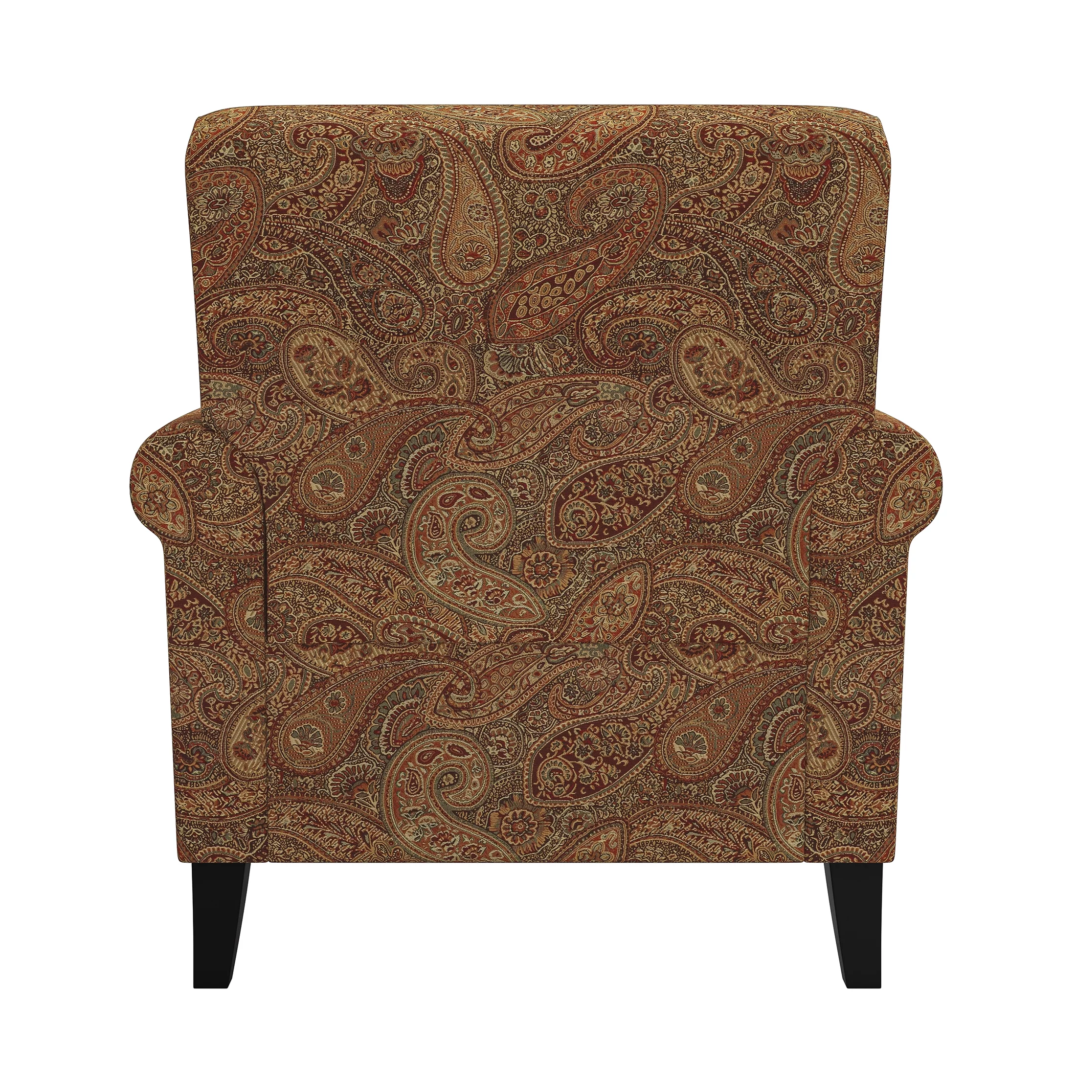 Homesvale Jean Traditional Burgundy Armchair, Paisley Print