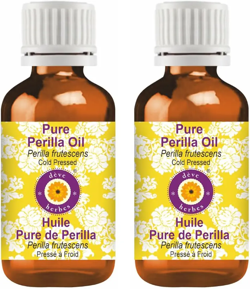 Pure Perilla Oil (Perilla frutescens) Cold Pressed (Pack of two) 100ml X 2 (6.76 oz) - Kansas Nuitrition - HNZSDS