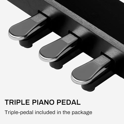 MOSEN 88 Keys Weighted Digital Piano with Furniture Stand & 3-Pedal Unit, Hammer Action Keyboard