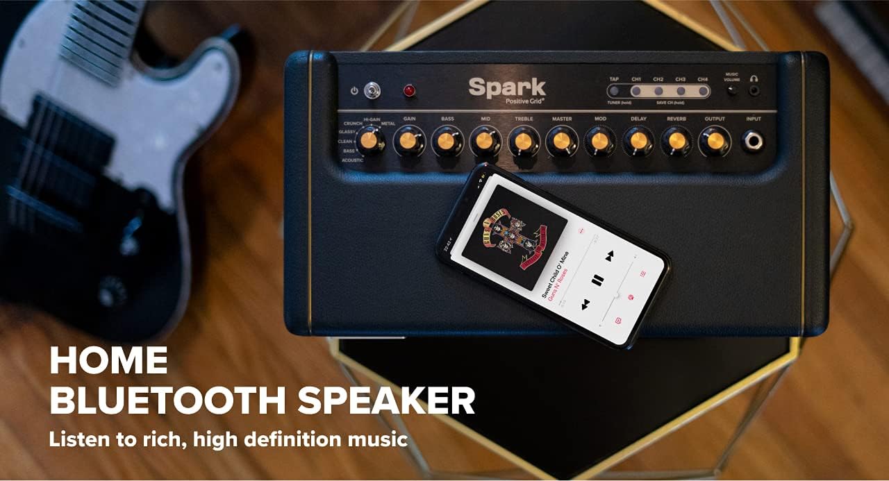 Positive Grid Spark Guitar Amplifier, Electric, Bass and Acoustic Guitar Combo Amp (Spark)
