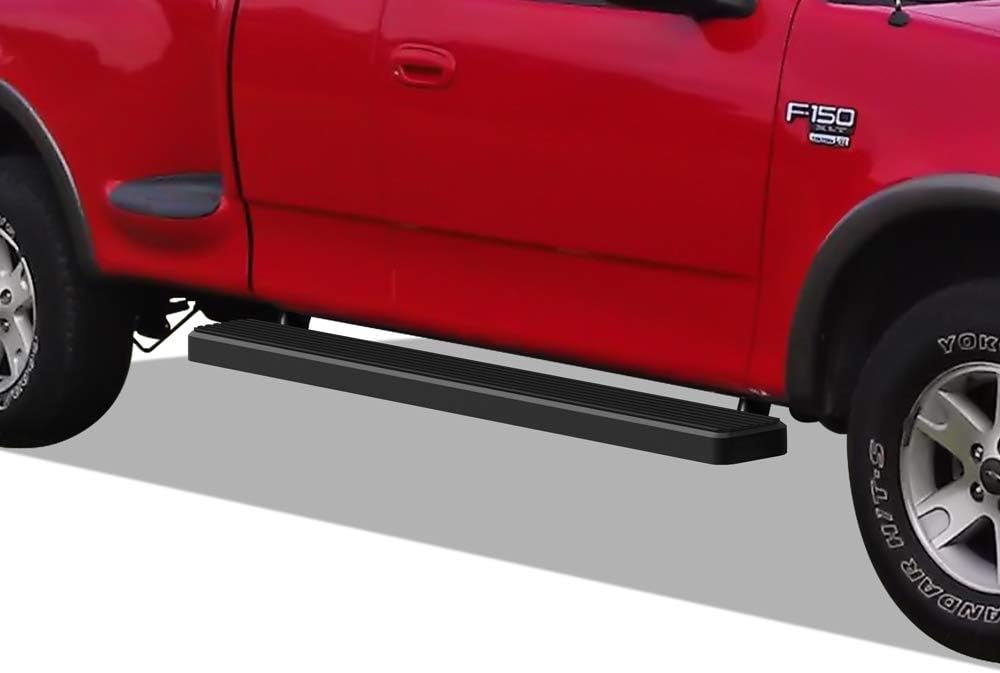 APS iBoard (304 Stainless Steel Polished Silver 5 inches) Running Boards Nerf Bars Side Steps Step Rails Compatible with Ford F150 F250 1999-2003