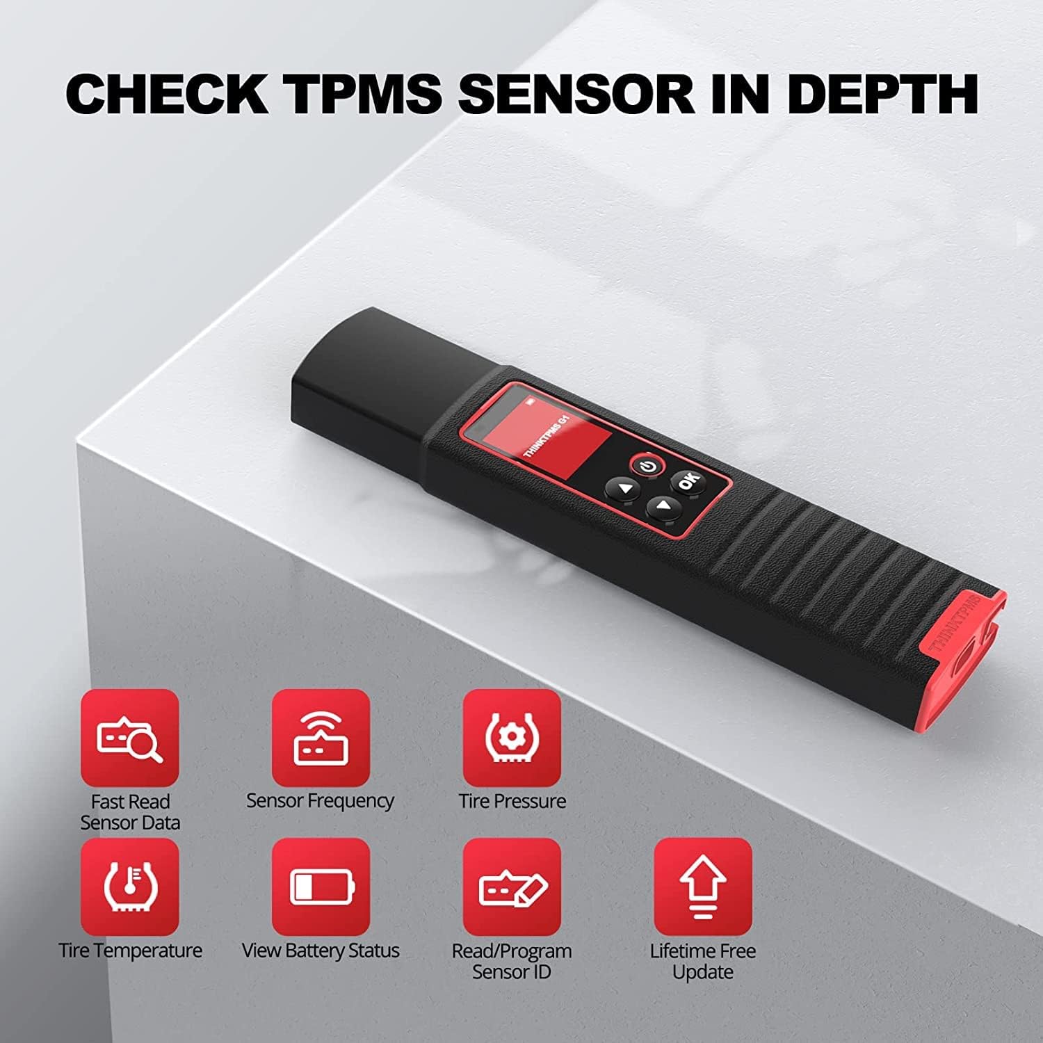 THINKCAR TPMS Relearn Tool THINKTPMS G1 Activate 315/433MHz Universal Sensors, Unlimited Programming Tool, Activate 98% OEM Tire Sensors