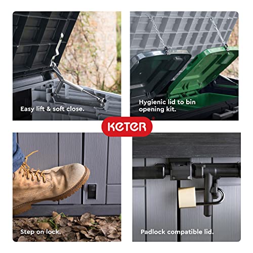 Keter Store-It-Out Prime 4.3 x 3.7 ft. Outdoor Resin Storage Shed with Easy Lift Hinges, Perfect for Yard Tools, Pool Floats and Garden Accessories