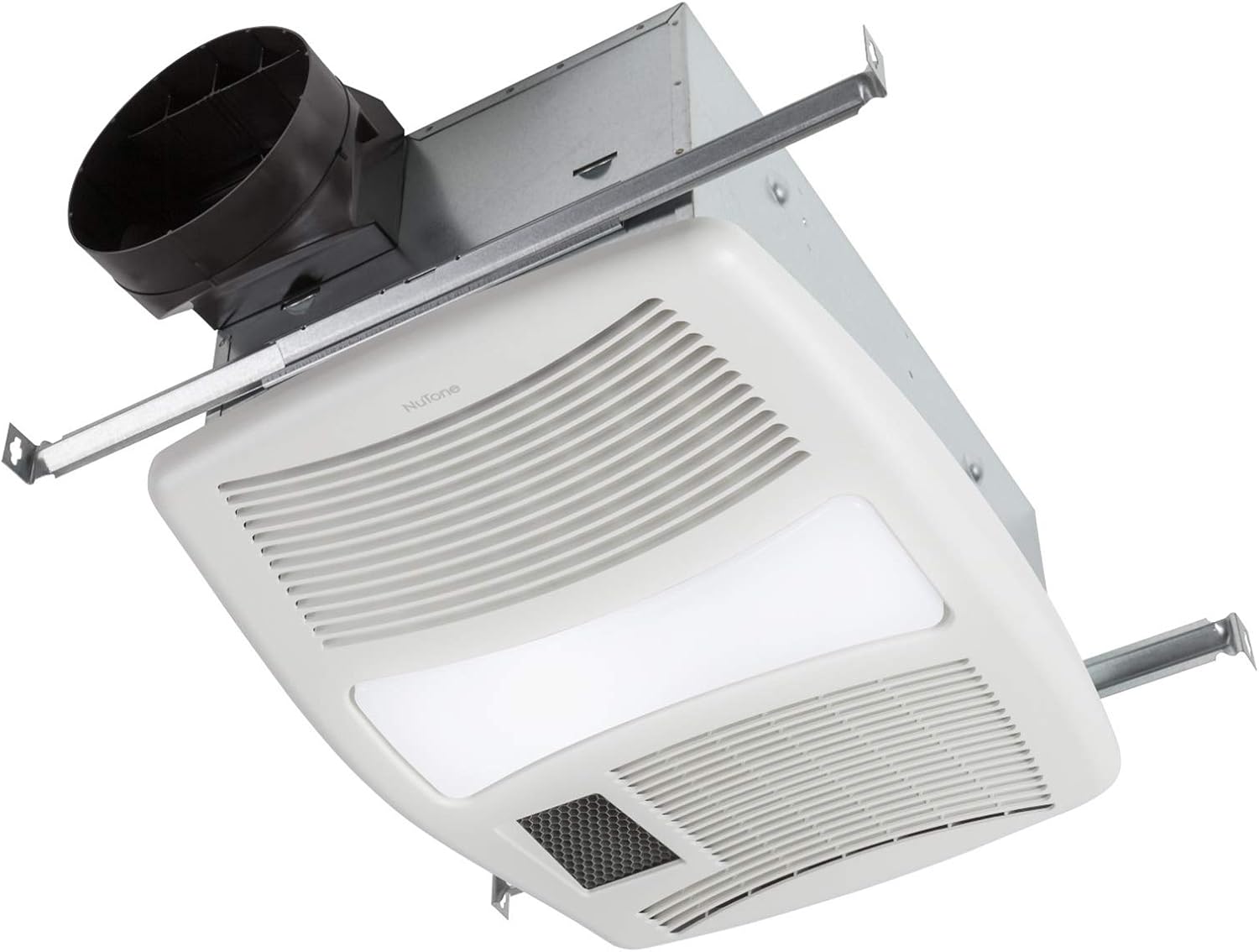 Broan-NuTone QTX110HL Very Quiet Ceiling Heater, Fan, and Light Combo for Bathroom and Home, 0.9 Sones, 1500-Watt Heater, 60-Watt Incandescent Light