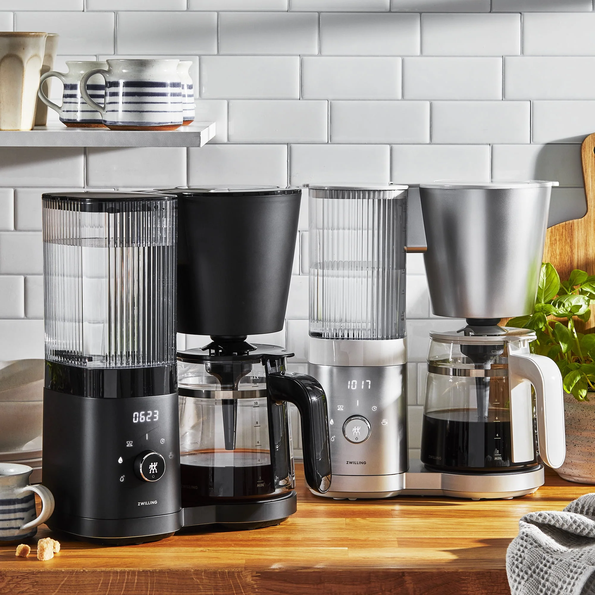 ZWILLING Enfinigy Glass Drip Coffee Maker 12 Cup, Awarded the SCA Golden Cup Standard, Silver