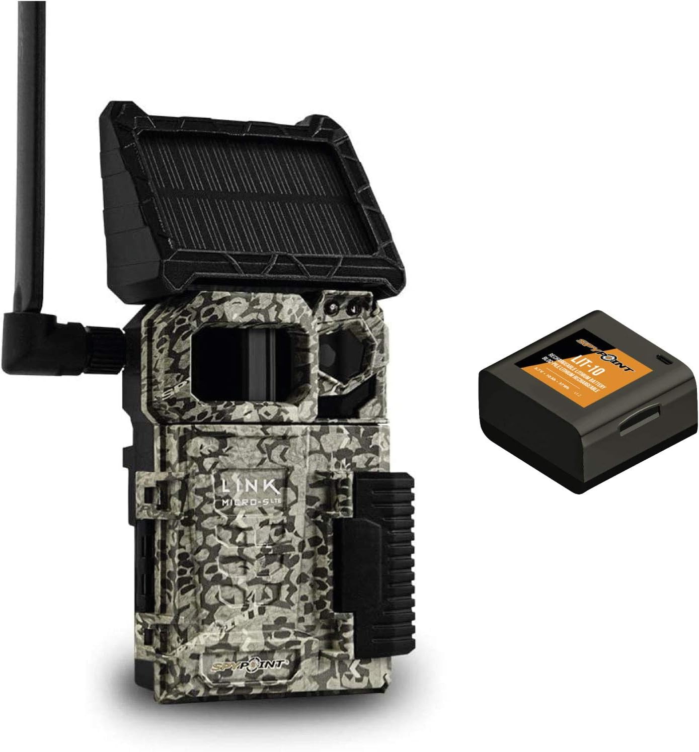 SPYPOINT LINK-MICRO-S-LTE Solar Cellular Trail Camera 4 LED Infrared Flash Game Camera with 80-foot Detection and Flash Range LTE-Capable Cellular