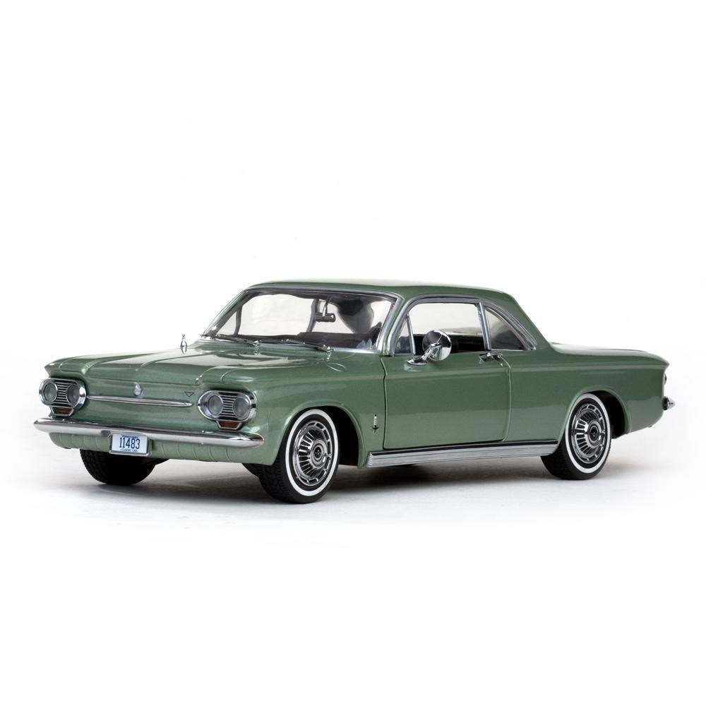 1963 Chevrolet Corvair Coupe Laurel Green 1/18 Diecast Car Model by Sunstar