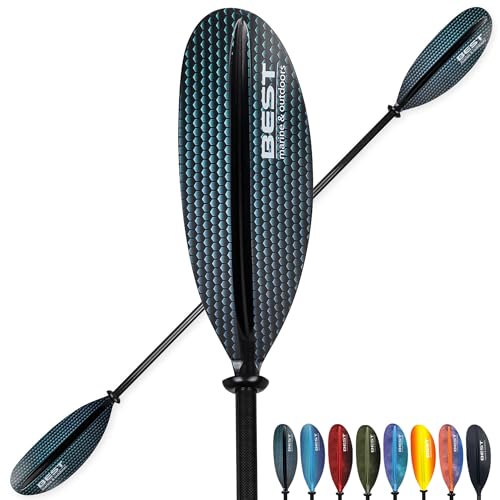 Best Marine and Outdoors Kayak Paddle, Carbon Fiber Shaft & Fiberglass Reinforced Polypropylene Blades, 220cm, 234cm, 250cm