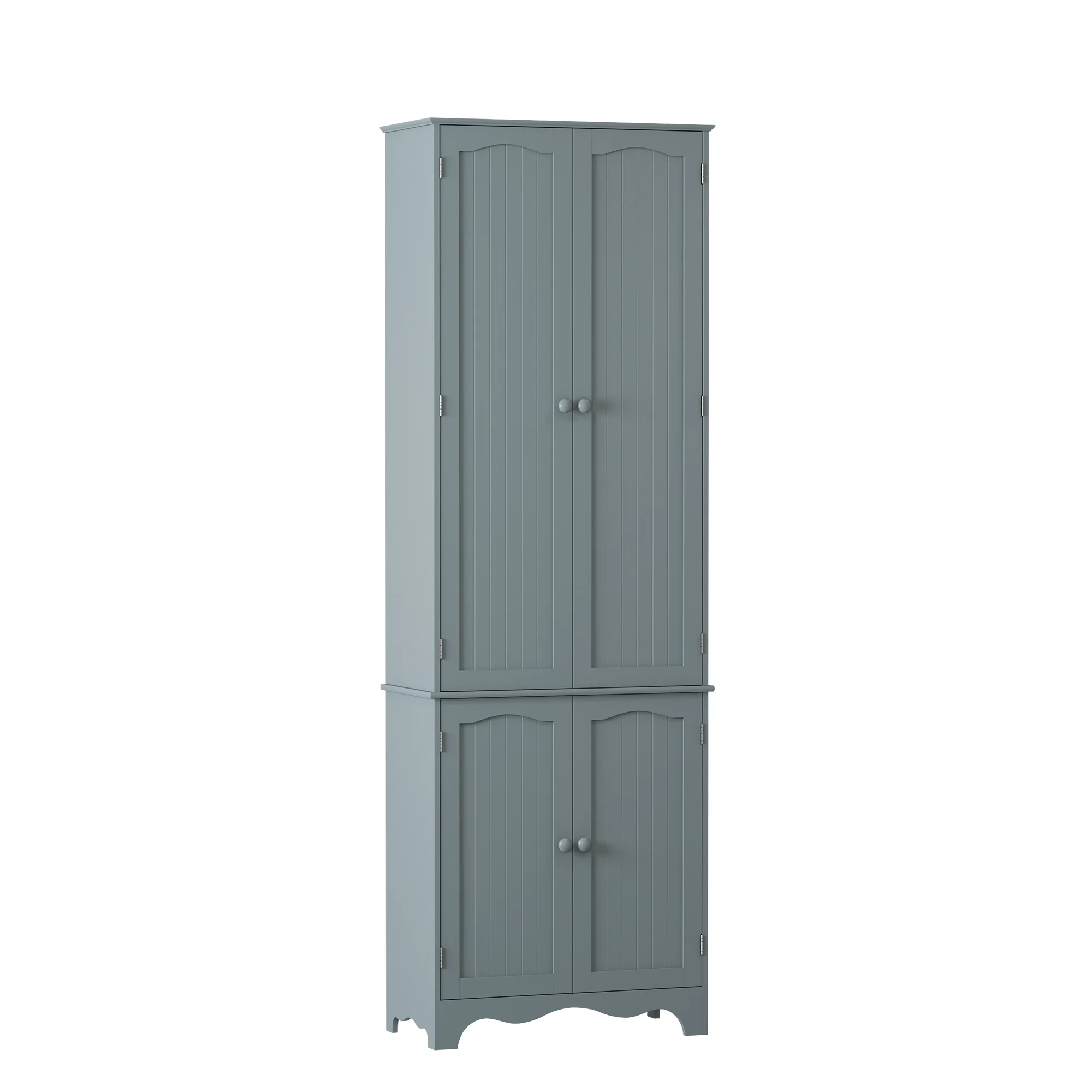 HOMEFORT 72" H Freestanding Tall Pantry Cabinet, Kitchen Pantry with 2 Large Cabinets and Adjustable Shelves