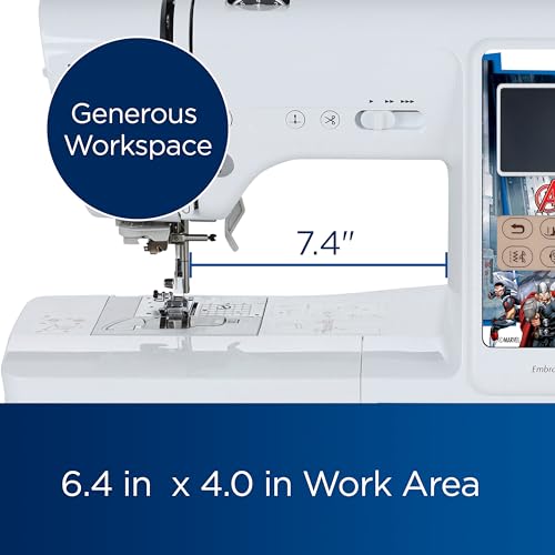 Brother LB5500M Marvel 2-in-1 Combo Sewing & Embroidery Machine, 16.5 x 7.76 x 12.1 inches, White