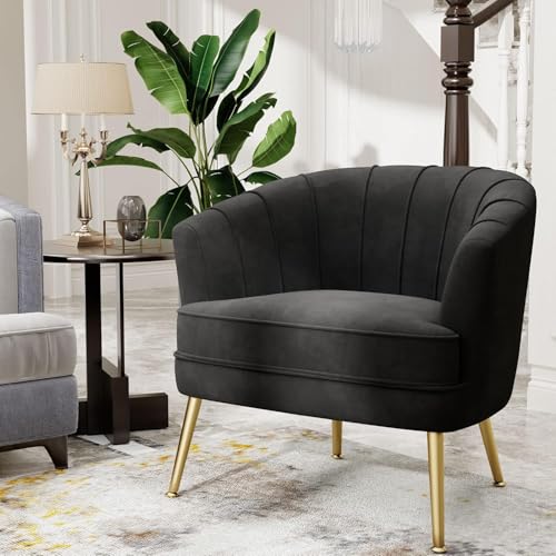 Andeworld Velvet Accent Chair, Upholstered Modern Single Sofa Side Chair