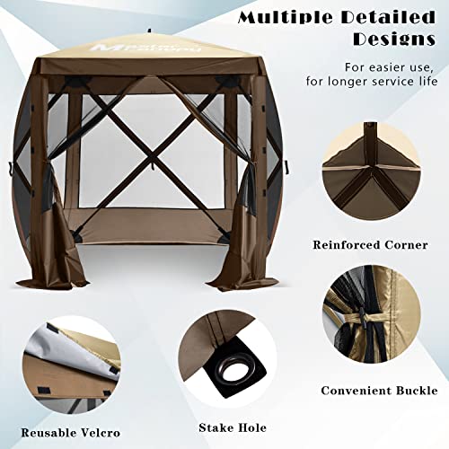 MASTERCANOPY 12x12FT Pop Up Gazebo Screen Tent - Instant Screen House with Netting, Quick Set, Outdoor Canopy Shelter with Carry Bag for Camping