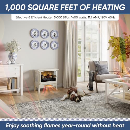 Country Living Infrared Freestanding Electric Stove - Multiple Flame Effects Parent