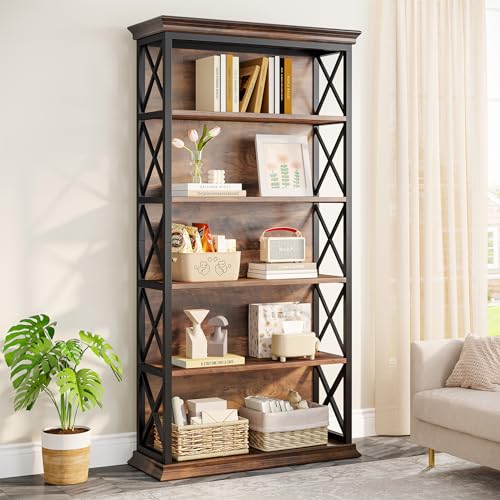 Tribesigns 6-Tier Bookcase, 71 Inches Industrial Bookshelves and Bookcases