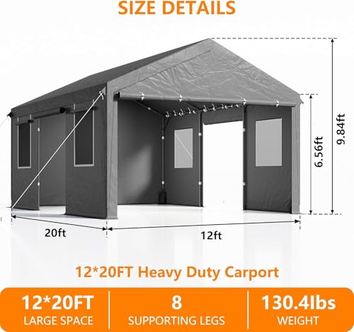 SANWAY 10x10 Pop Up Canopy Tent with Sidewalls x 4 &ndash; Easy Setup Canopy Tent, Waterproof, UV-Resistant