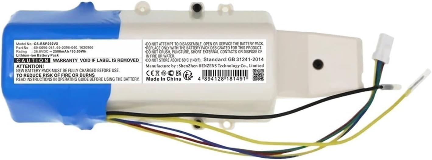 Vacuum 2500mAh Li-ion Battery Compatible for Bissell CrossWave Cordless Max P2921 2551 2590 2593 2596 2595+ 2597+ 2590+ 2854+ 2855+, wu999yiccc