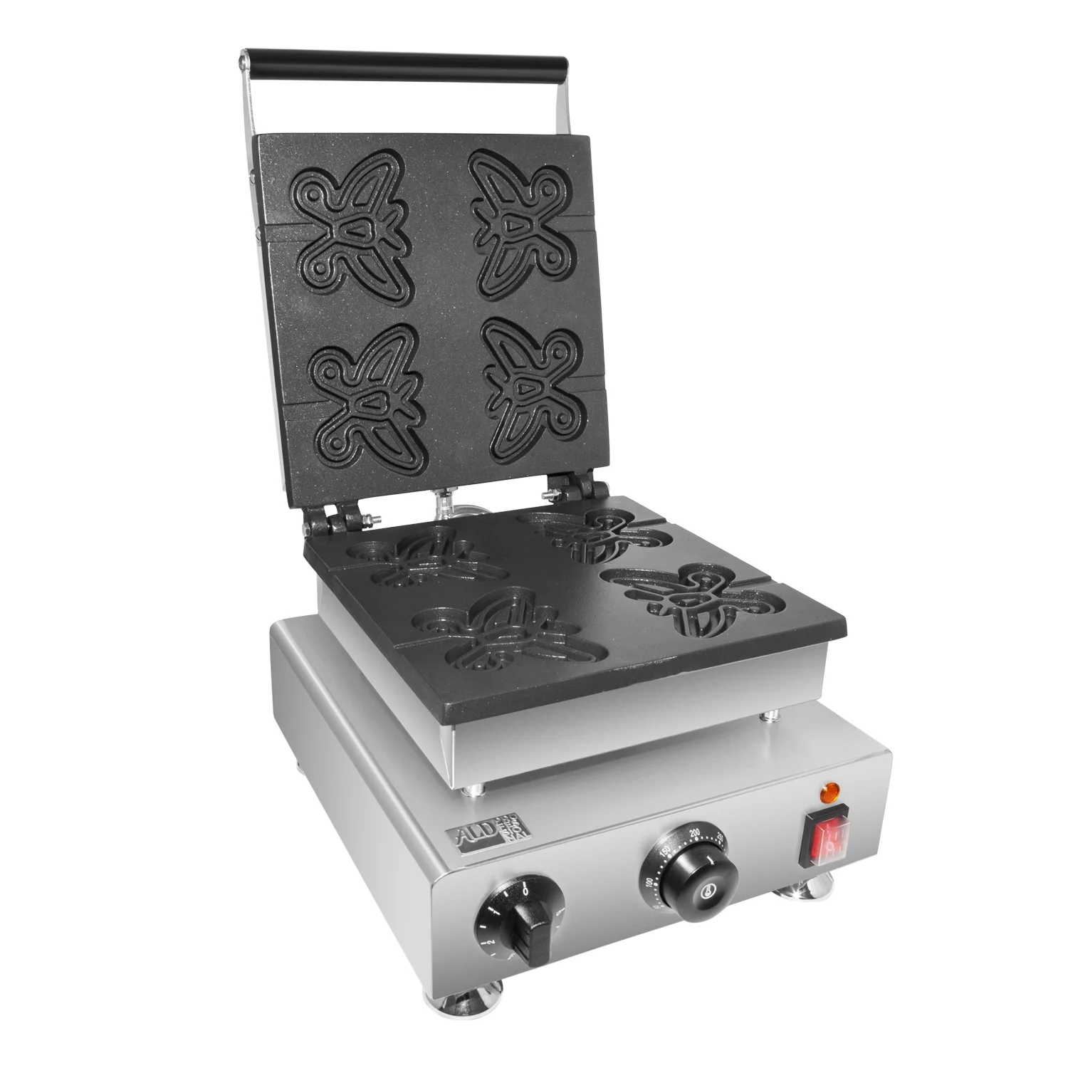 ALDKitchen Waffle Maker | Butterfly-Shaped | 4 Pcs | Waffle on a Stick Iron | Stainless Steel | 110V