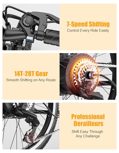 Electric Bike for Adults, 1500W Motor Peak Ebike, 480Wh Removable Battery E Bike, Max 65Miles 28MPH, 26" Electric Mountain Bike