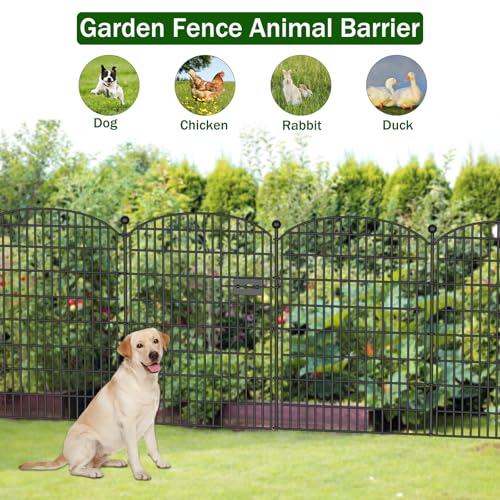 10 Panels No Dig Decorative Garden Fence - 40 in (H) x 23.6 ft (L)