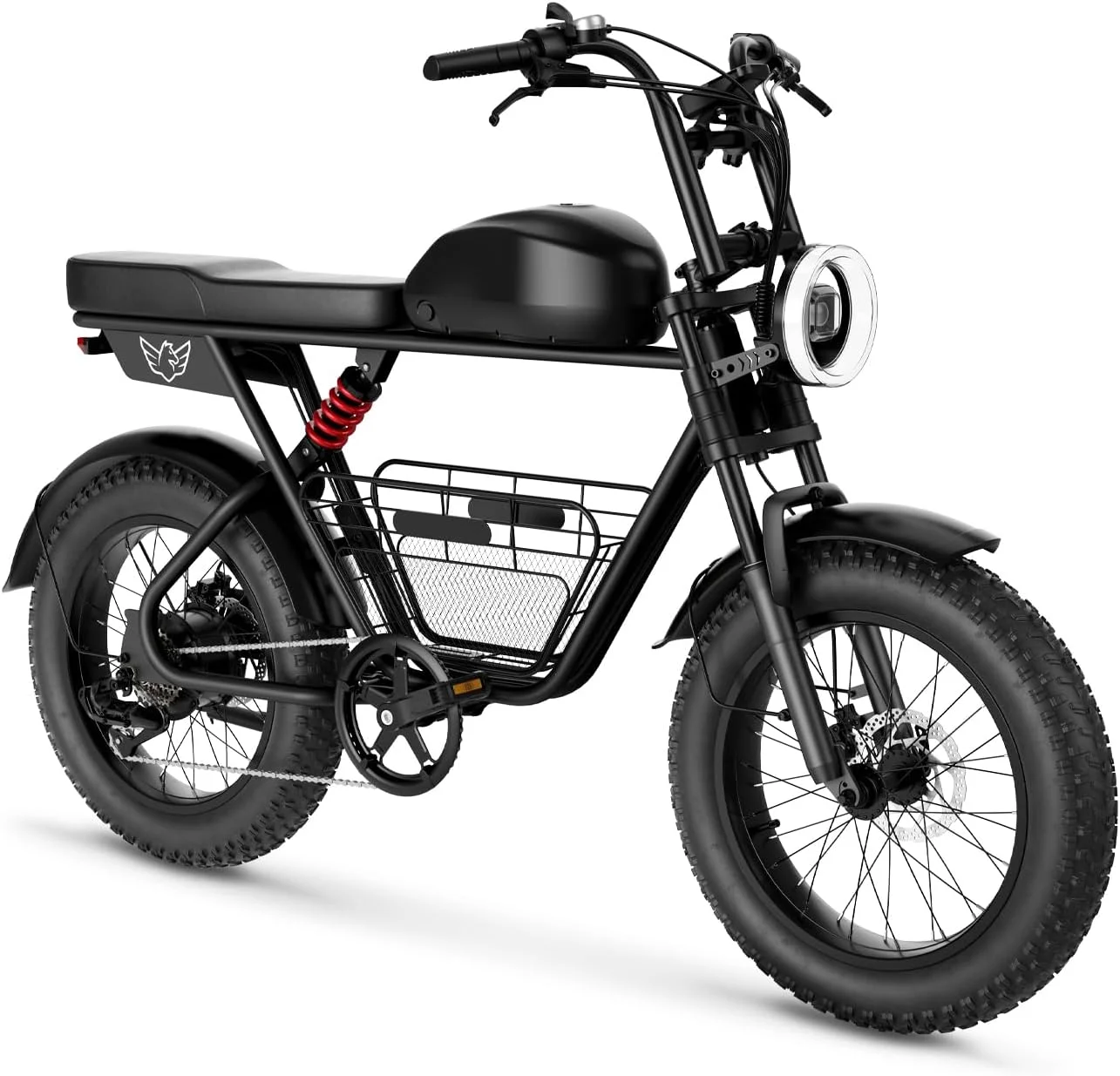 WINDHORSE Smart Electric Bike for Adults with Peak 1500W Motor, 70 Miles 20MPH Commuter E-Bike, 48V 21AH 20" Fat Tires Beach Cruiser Bike (Black)