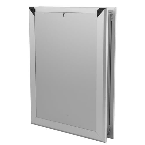 Large Dog Door, Aluminum Frame Doggy Door, Weatherproof Dogs Doors with Automatic Closing Double Panels for Energy Efficient