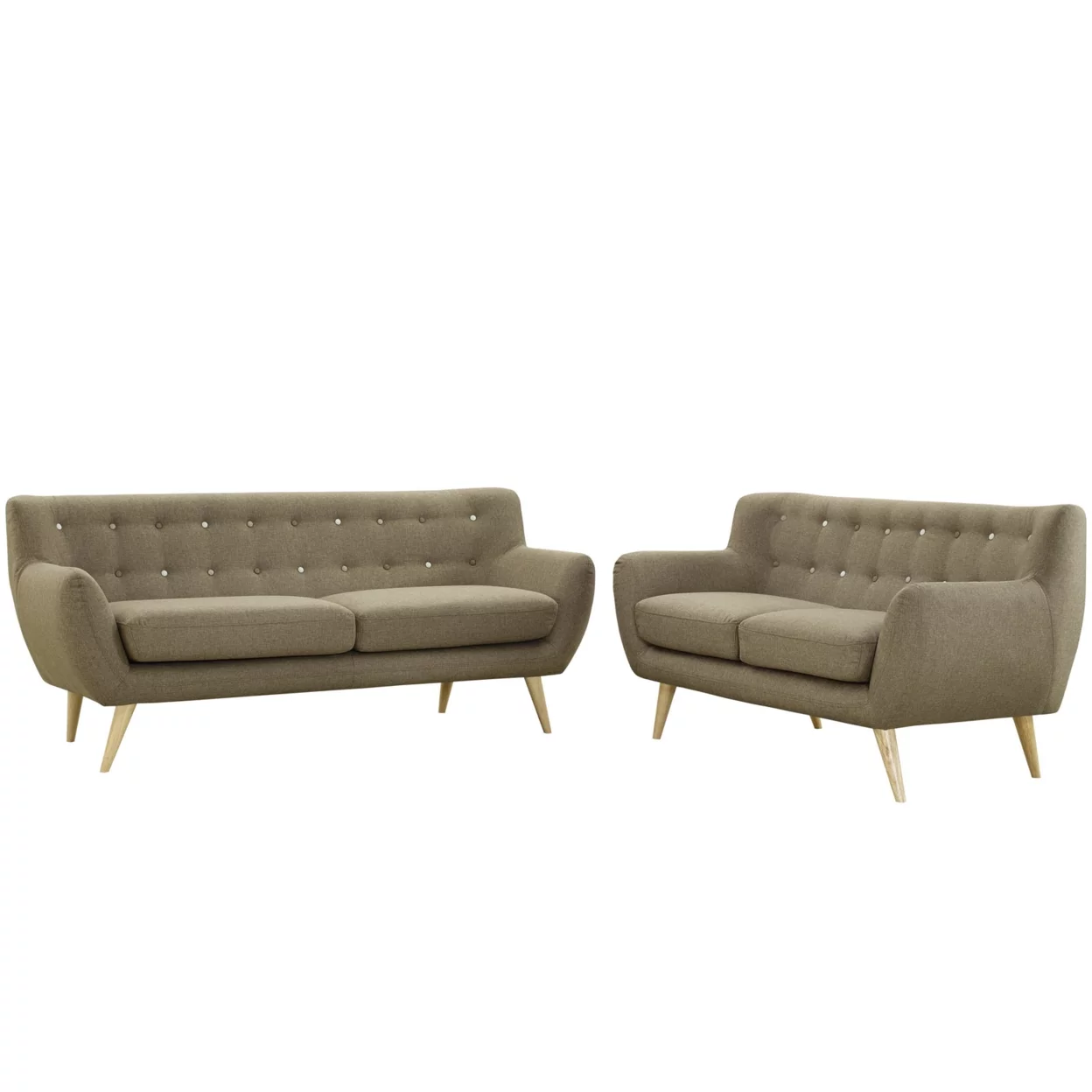 2-Pc Living Room Set in Brown