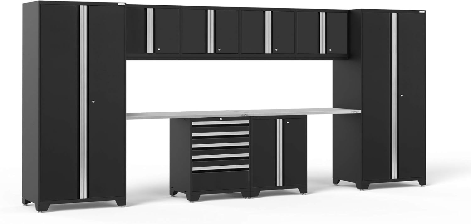 NewAge Products Pro Series Gray 10 Piece Set, Garage Cabinets, 52054