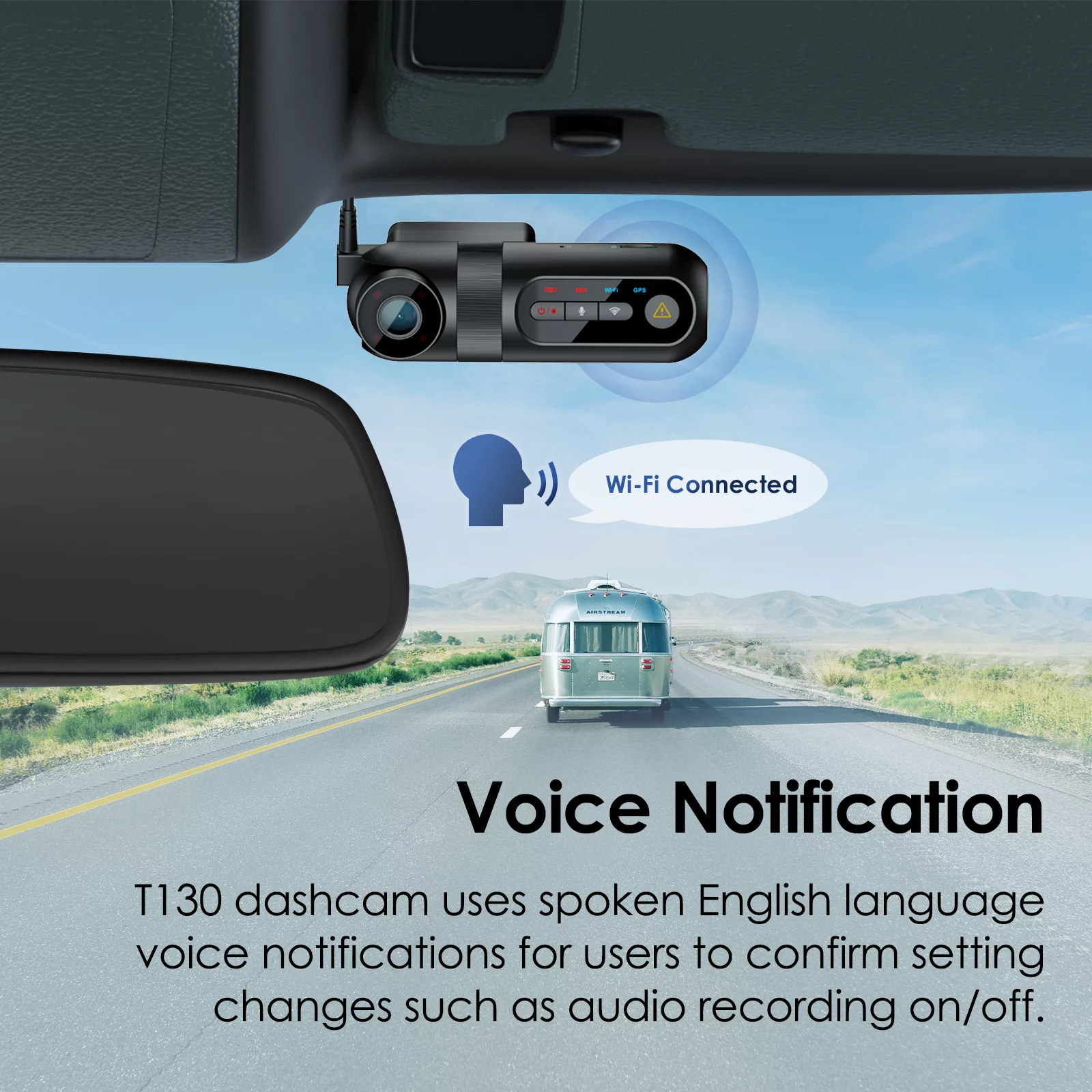 VIOFO T130 3 Channel Dash Cam Uber,  WiFi and GPS, 1440P+1080P+1080P,  Supercapacitor, 24 Hour Parking Mode, Support 256GB Max