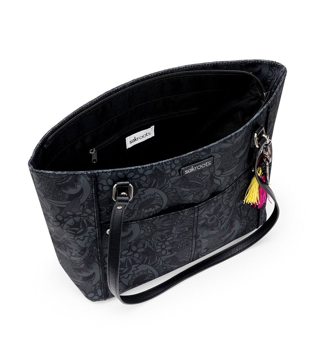 Sakroots Metro Tote Bag | Violet Tapestry World | Canvas