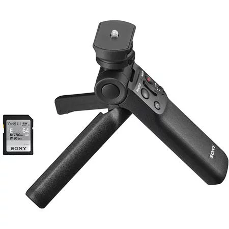 ZV-1F Vlogging Camera, Black Bundle with ACCVC1 Vlogger Accessory Kit, Extra Battery, Shoulder Bag, Cleaning Kit